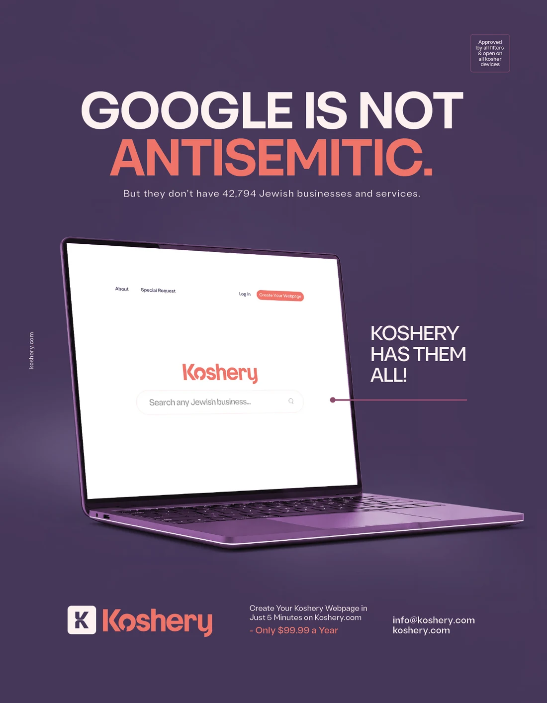 Koshery ad: Google is not antisemitic